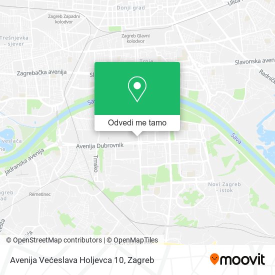Karta Avenija Većeslava Holjevca 10