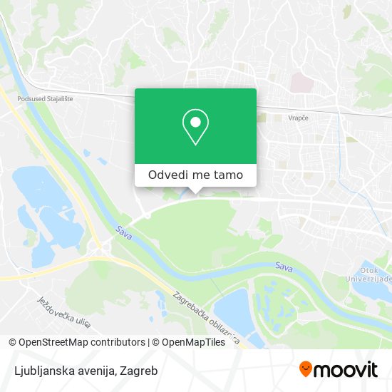 Karta Ljubljanska avenija