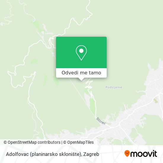 Karta Adolfovac (planinarsko sklonište)