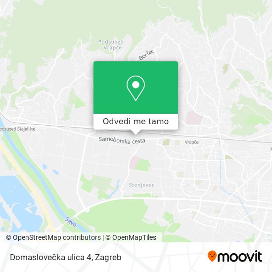 Karta Domaslovečka ulica 4