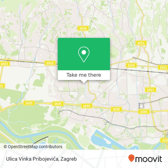 Karta Ulica Vinka Pribojevića