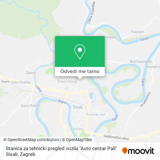 Karta Stanica za tehnički pregled vozila "Auto centar Pall" Sisak
