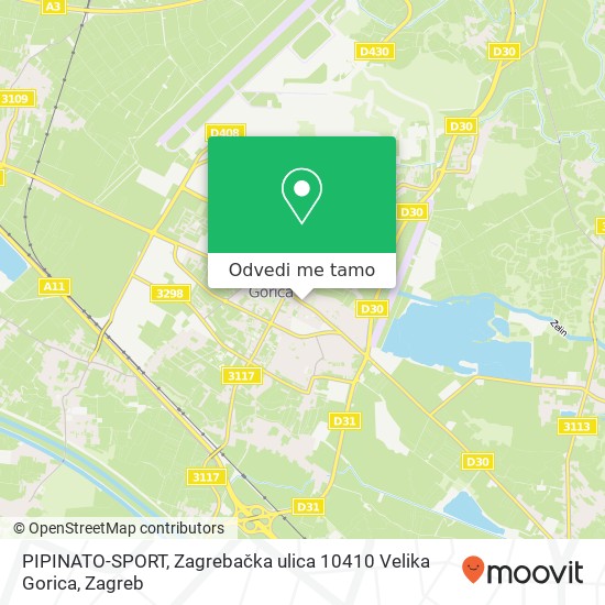 Karta PIPINATO-SPORT, Zagrebačka ulica 10410 Velika Gorica