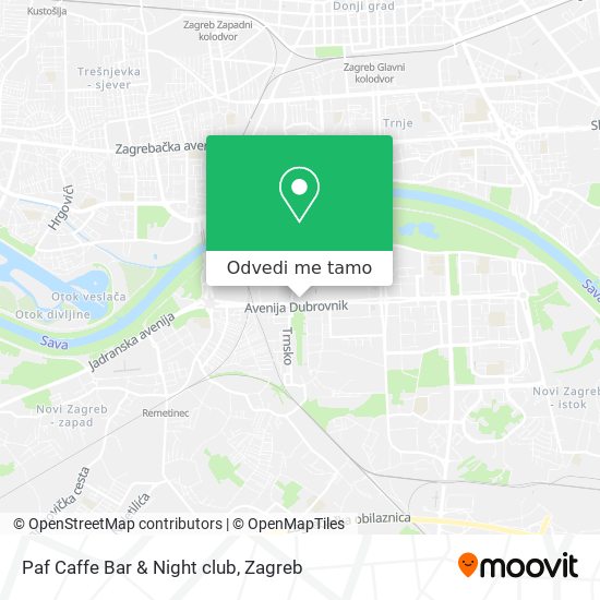 Karta Paf Caffe Bar & Night club