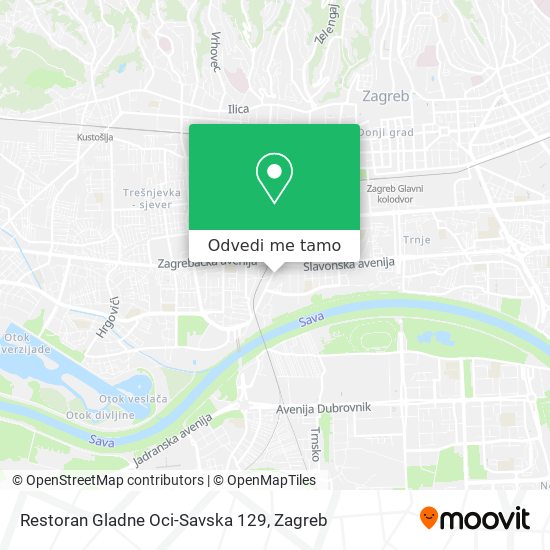 Karta Restoran Gladne Oci-Savska 129