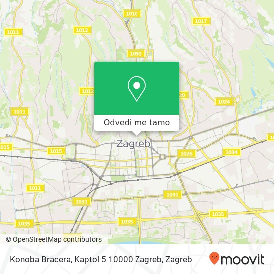 Karta Konoba Bracera, Kaptol 5 10000 Zagreb