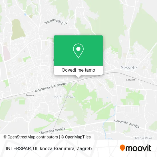Karta INTERSPAR, Ul. kneza Branimira