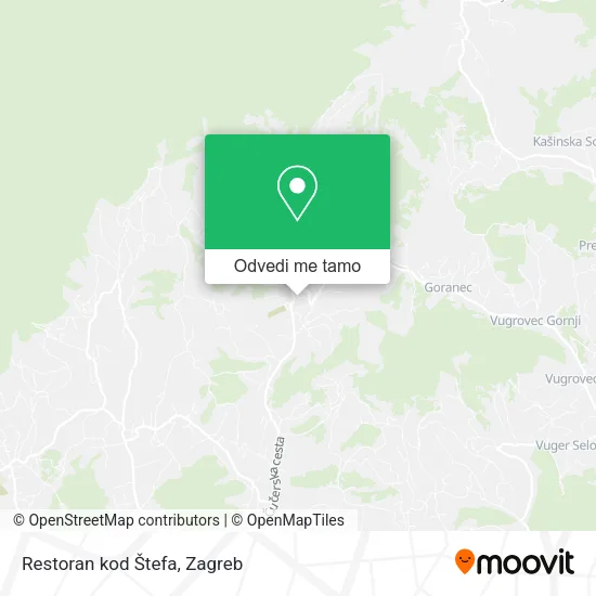 Karta Restoran kod Štefa