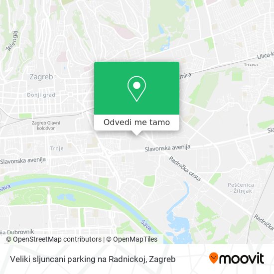 Karta Veliki sljuncani parking na Radnickoj