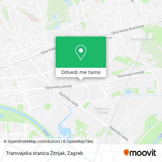 Karta Tramvajska stanica Žitnjak
