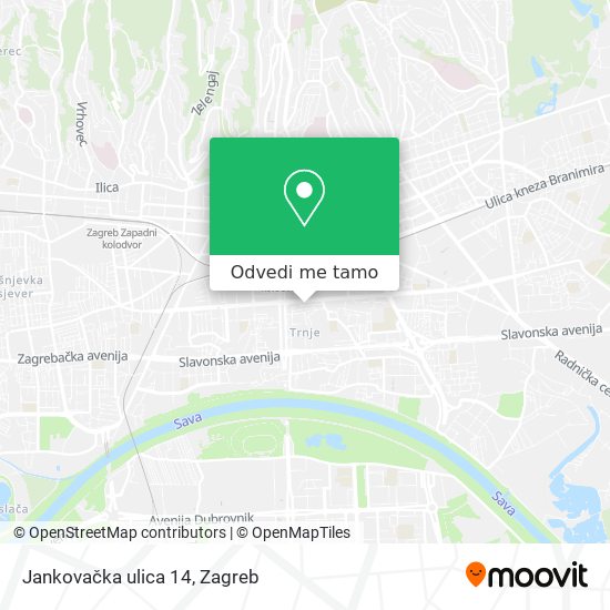 Karta Jankovačka ulica 14