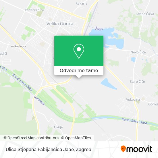 Karta Ulica Stjepana Fabijančića Jape