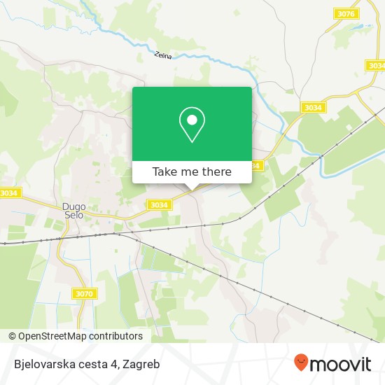Karta Bjelovarska cesta 4