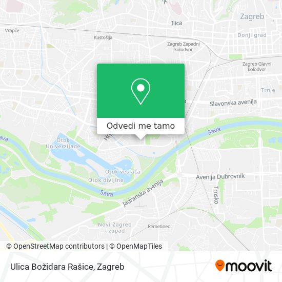 Karta Ulica Božidara Rašice