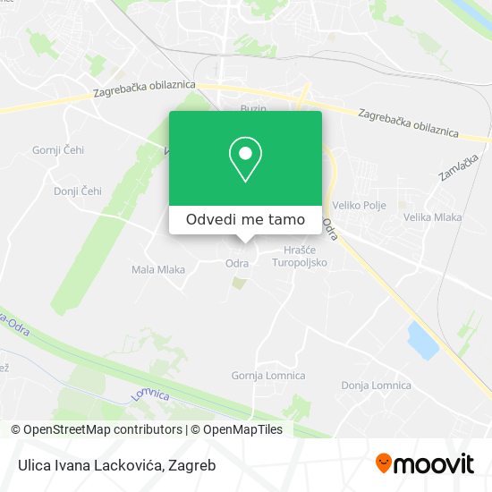 Karta Ulica Ivana Lackovića