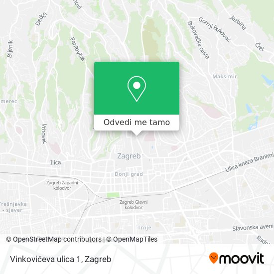 Karta Vinkovićeva ulica 1