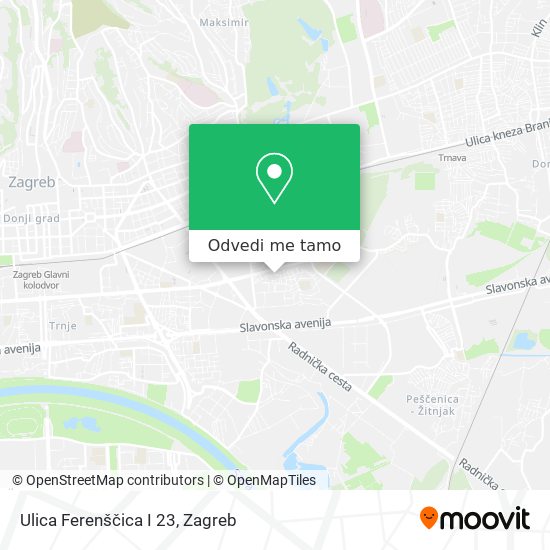 Karta Ulica Ferenščica I 23