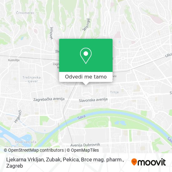 Karta Ljekarna Vrkljan, Zubak, Pekica, Brce mag. pharm.