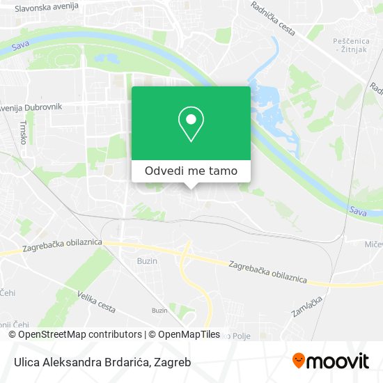 Karta Ulica Aleksandra Brdarića