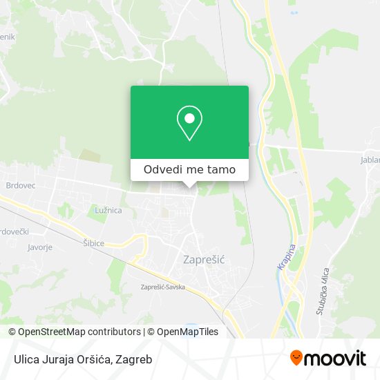 Karta Ulica Juraja Oršića