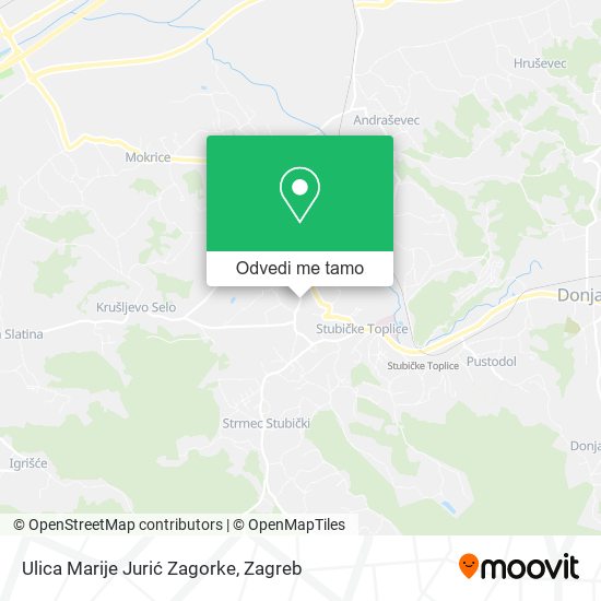 Karta Ulica Marije Jurić Zagorke