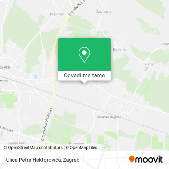 Karta Ulica Petra Hektorovića