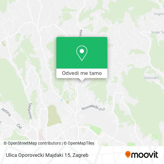 Karta Ulica Oporovečki Majdaki 15