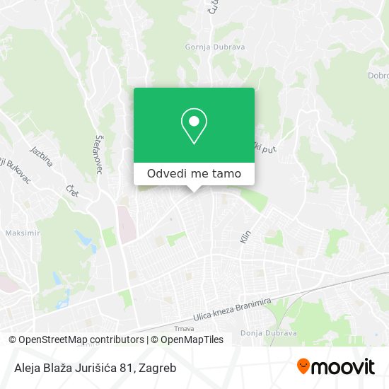 Karta Aleja Blaža Jurišića 81