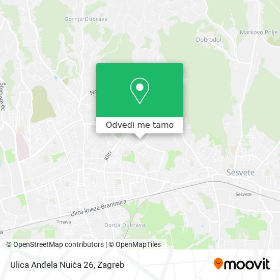 Karta Ulica Anđela Nuića 26