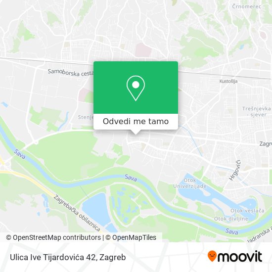 Karta Ulica Ive Tijardovića 42
