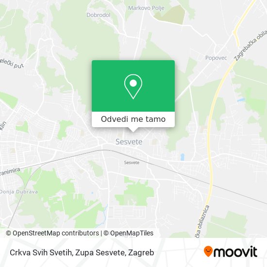 Karta Crkva Svih Svetih, Zupa Sesvete