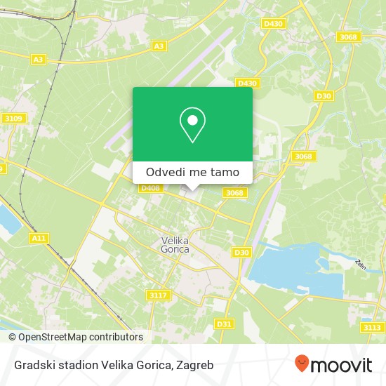 Karta Gradski stadion Velika Gorica