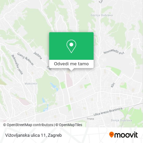 Karta Vižovljanska ulica 11