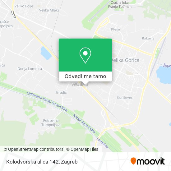 Karta Kolodvorska ulica 142