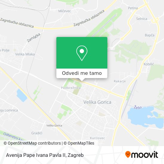 Karta Avenija Pape Ivana Pavla II