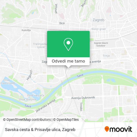 Karta Savska cesta & Prisavlje ulica