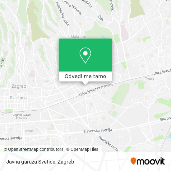 Karta Javna garaža Svetice