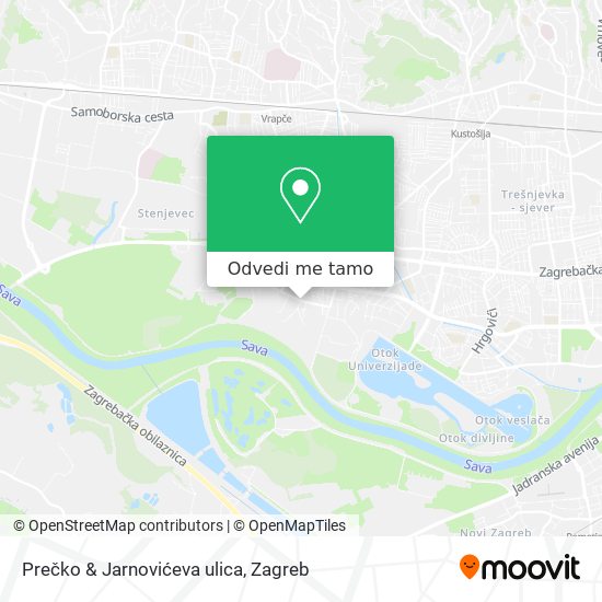 Karta Prečko & Jarnovićeva ulica