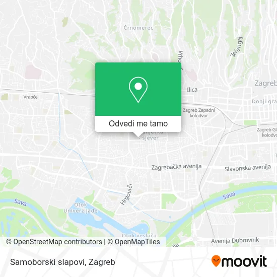 Karta Samoborski slapovi