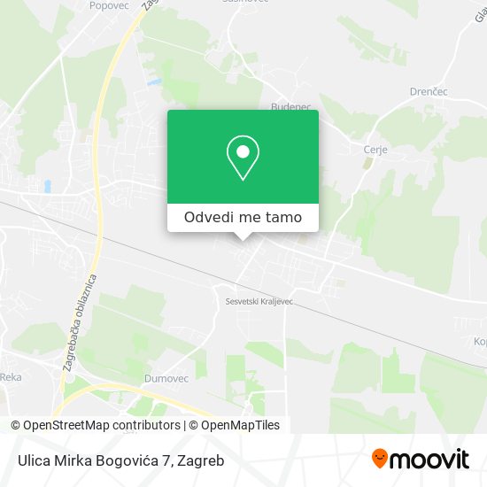 Karta Ulica Mirka Bogovića 7
