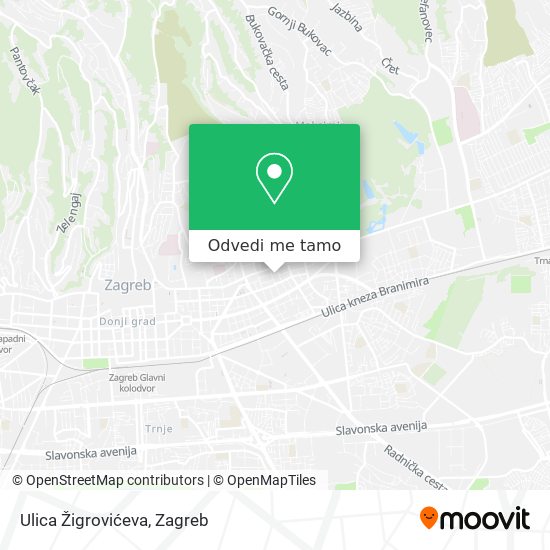 Karta Ulica Žigrovićeva