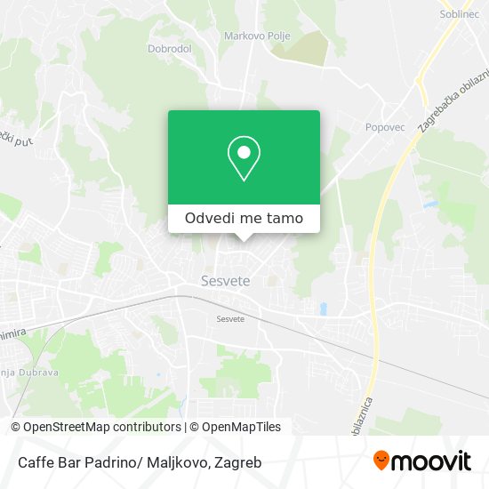 Karta Caffe Bar Padrino/ Maljkovo