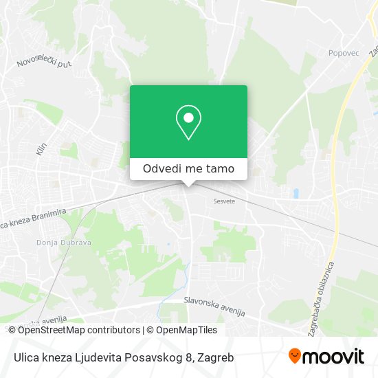 Karta Ulica kneza Ljudevita Posavskog 8