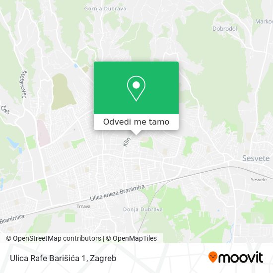 Karta Ulica Rafe Barišića 1