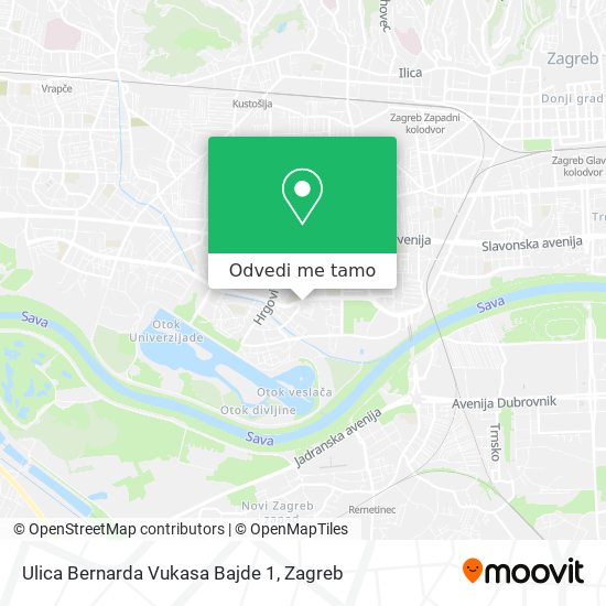 Karta Ulica Bernarda Vukasa Bajde 1