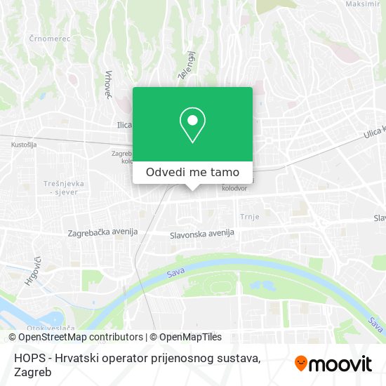 Karta HOPS - Hrvatski operator prijenosnog sustava