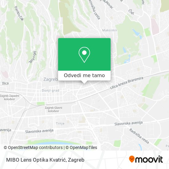 Karta MIBO Lens Optika Kvatrić