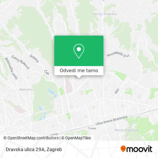 Karta Dravska ulica 29A