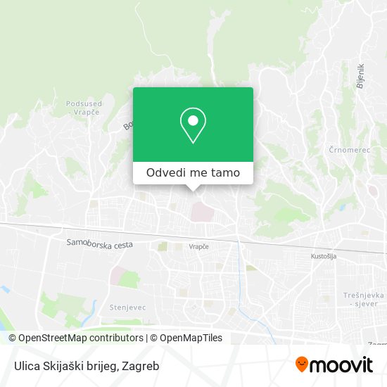 Karta Ulica Skijaški brijeg