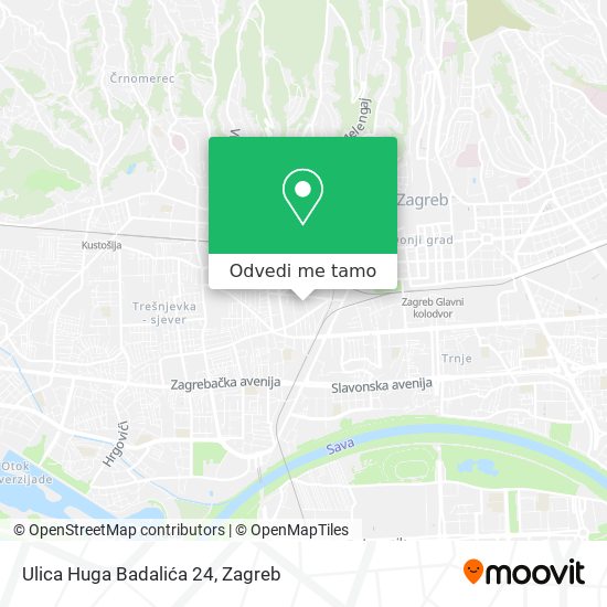 Karta Ulica Huga Badalića 24